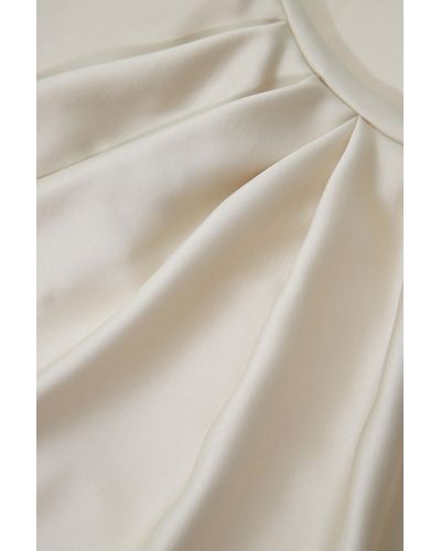 Imperial Robe mi-longue avec col en V et drapé latéral - Neutre