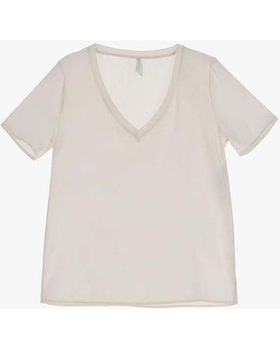 Imperial T-Shirt Monocolour Con Scollo A V - Bianco