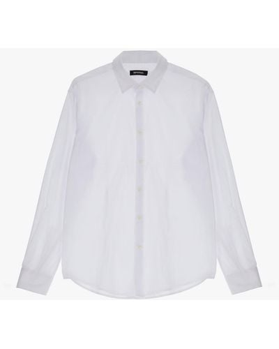 Imperial Camicia Monocolour Con Bottoni E Colletto Classico - Bianco