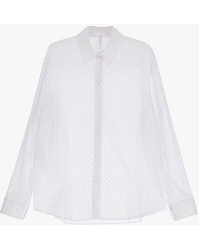 Imperial Camicia Con Strass Applicati E Colletto Classico - Bianco