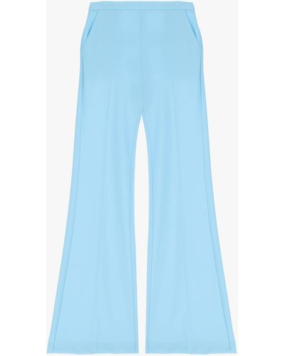 Imperial Pantaloni Flare Con Tasche Verticali E Piega Stirata - Blu
