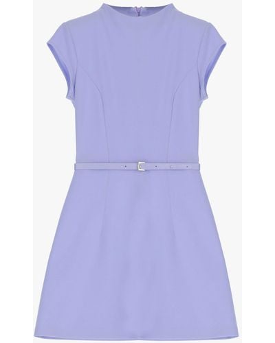 Imperial Mini-robe unie à ceinture fine - Violet