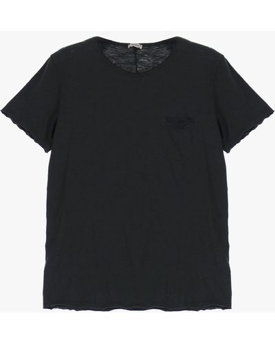 Imperial T-shirt pur coton à poche poitrine passepoilée - Noir