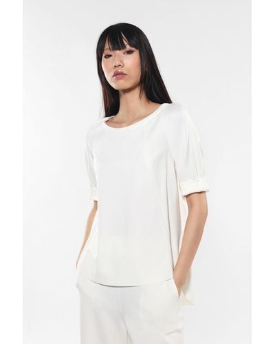 Imperial T-shirt avec ourlet inférieur asymétrique - Blanc