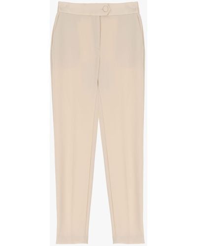 Imperial Pantaloni Slim-Fit Monocolour Con Piega Stirata - Grigio