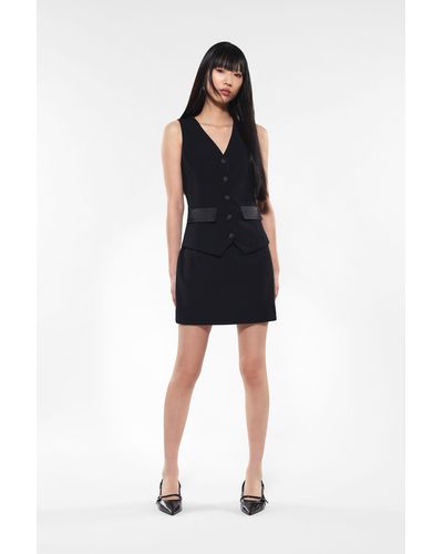 Imperial Mini-robe avec gilet et jupe fourreau - Noir