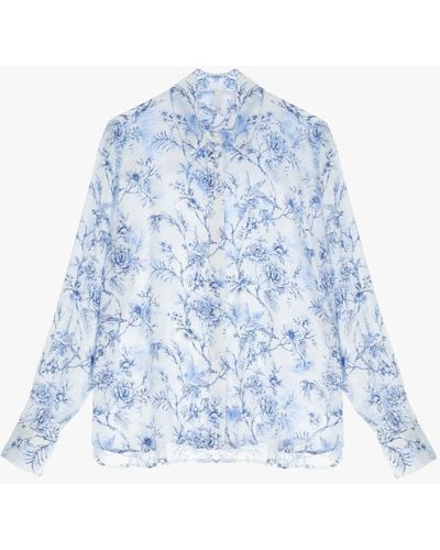 Imperial Camicia Fantasia Floreale Con Colletto Classico - Blu