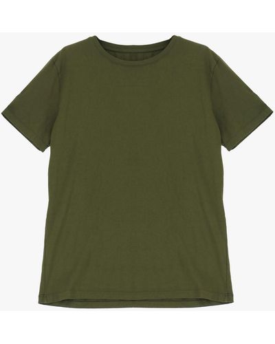 Imperial T-shirt pur coton uni à encolure ronde - Vert