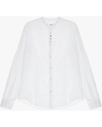 Imperial Camicia Con Colletto Alla Coreana - Bianco