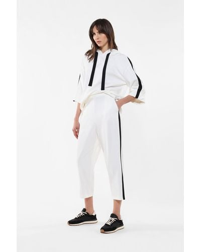 Imperial Pantalon de jogging bicolore avec bandes latérales en contraste - Blanc