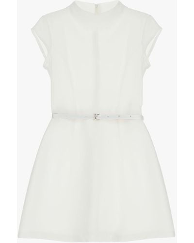 Imperial Mini-robe unie à ceinture fine - Blanc