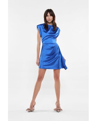 Imperial Mini-robe à fronces et mancherons - Bleu