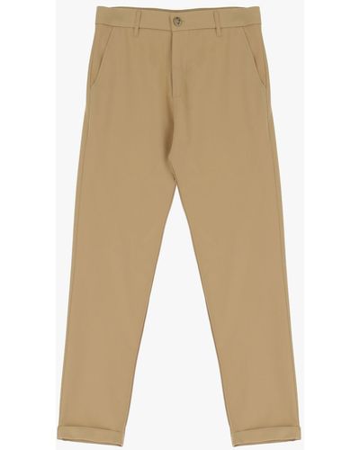 Imperial Pantalon slim uni à poches verticales - Neutre