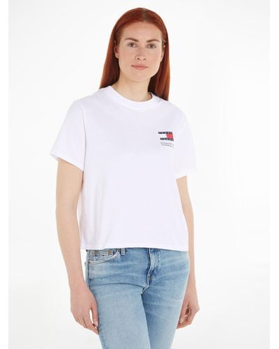 Tommy Hilfiger T-Shirt TJW BXY GRAPHIC FLAG TEE mit Markenlabel in Rot |  Lyst DE