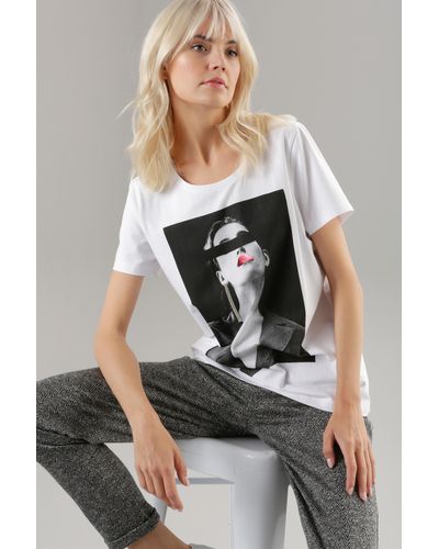 Lyst für | Bis DE Damen Rabatt 20% zu Aniston | – SELECTED Online-Schlussverkauf T-Shirt und Polos