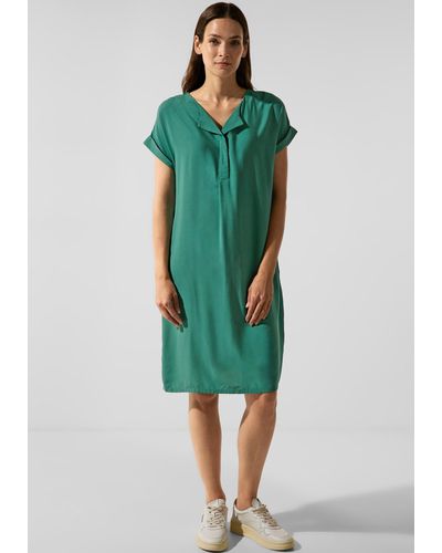 Street One A-Linien-Kleid, mit seitlichen Taschen - Grün