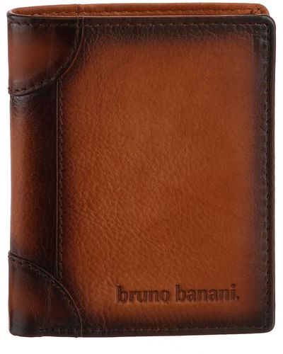 Top-Service Bruno Banani Geldbörse, aus Plakette Logo Lyst DE in Leder Grau | mit