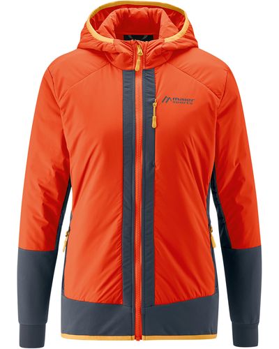 Maier Sports Outdoorjacke "Evenes PL W", sportlich geschnittene Primaloft-Jacke, optimal für Touring - Rot