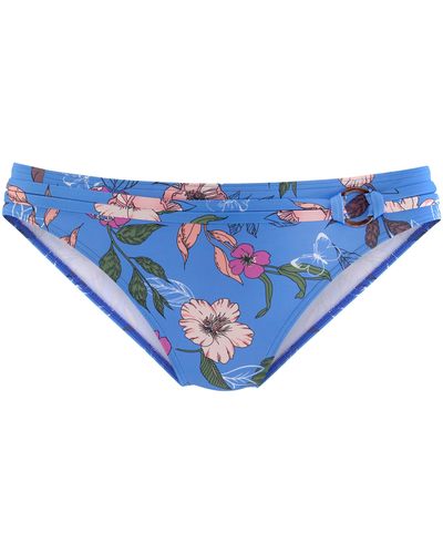 S.oliver mit | in Blau DE Lyst Bikini-Hose und Umschlagbund Design floralem \