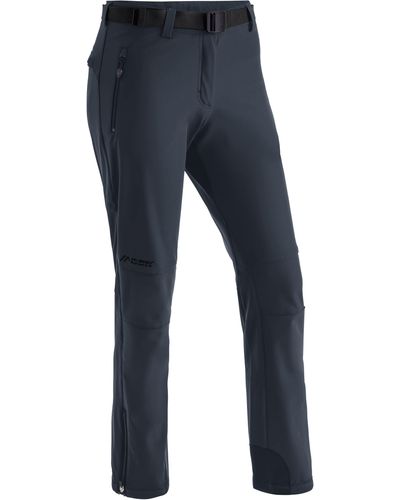 Maier Sports Funktionshose "Tech Pants W", Warme Softshellhose, elastisch und winddicht - Blau