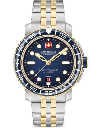 Swiss Military Hanowa Schweizer Uhr für Lyst Grau MARLIN, Herren \