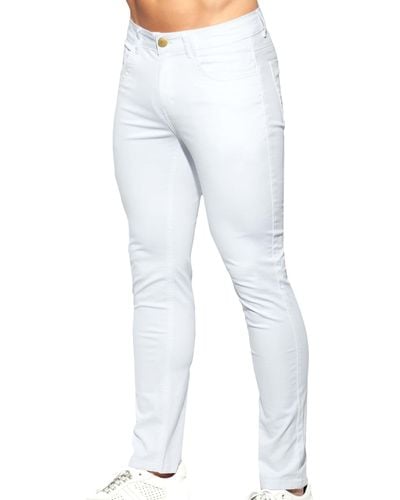 ES COLLECTION Pantalon Slim Fit - Blanc