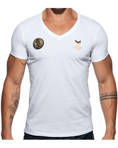 Addicted T-Shirt Military - Blanc