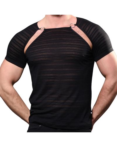 Andrew Christian T-Shirt Unleashed Burnout Ring - Noir