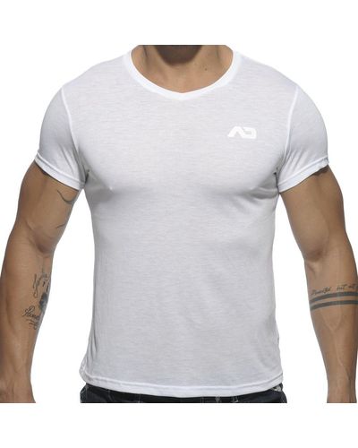 Addicted T-Shirt V-Neck Basic - Blanc