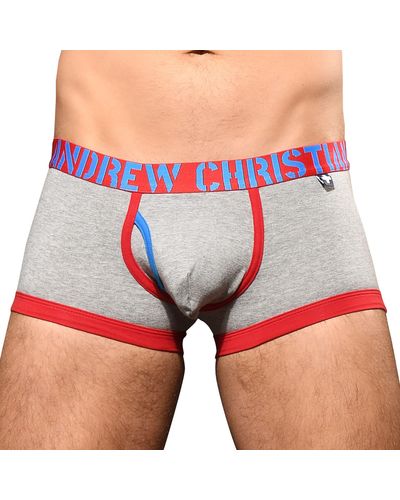 Andrew Christian Boxer Almost Naked Fly Tagless - Rouge