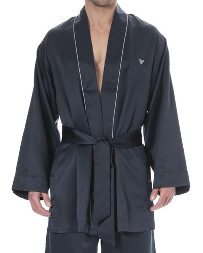 Emporio Armani Kimono Satin Deluxe Bleu