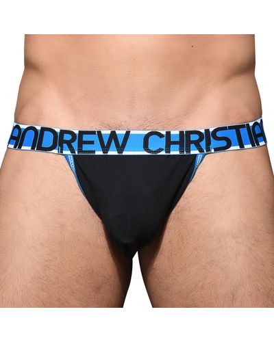 Andrew Christian String Almost Naked Y-Back Coton - Noir