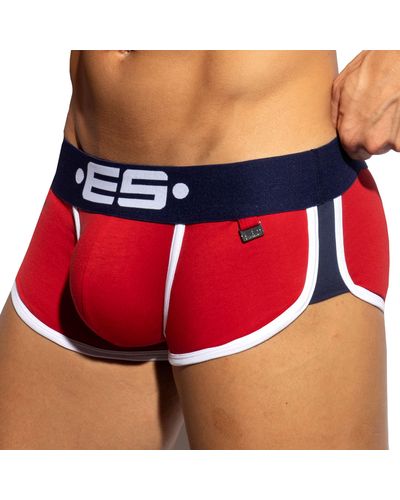 ES COLLECTION Shorty Double Side Coton - Rouge