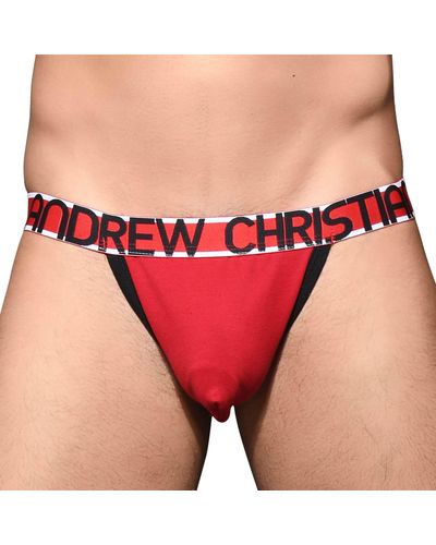 Andrew Christian String Almost Naked Y-Back Coton - Rouge