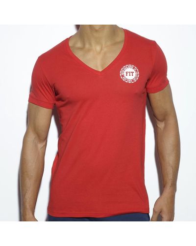 ES COLLECTION T-Shirt Never Back Down - Rouge
