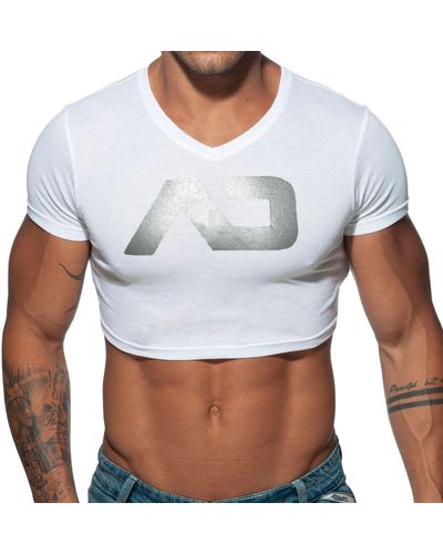 Addicted T-Shirt Crop AD - Blanc