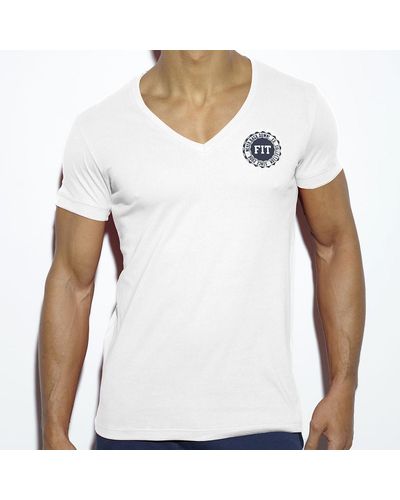 ES COLLECTION T-Shirt Never Back Down - Blanc