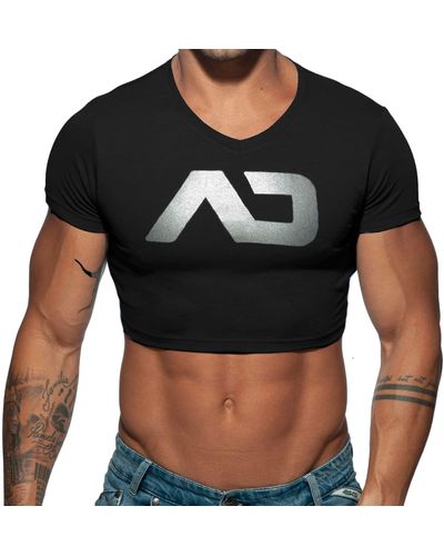 Addicted T-Shirt Crop AD - Noir