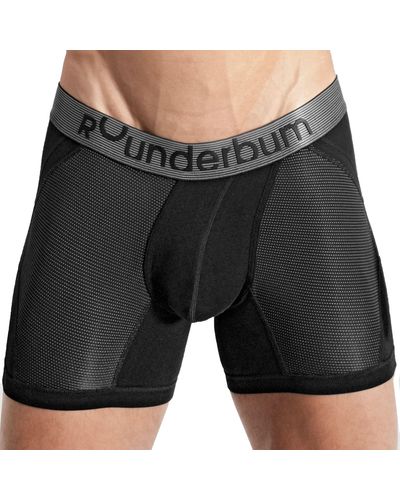 Rounderbum Boxer Long Anatomic Coton - Noir