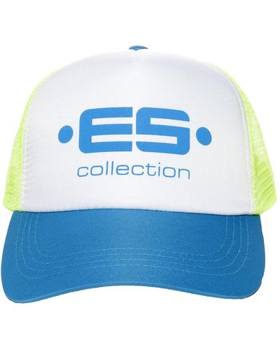 ES COLLECTION Casquette Baseball Print Logo Bleue