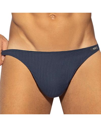 ES COLLECTION String Recycled Rib Bleu