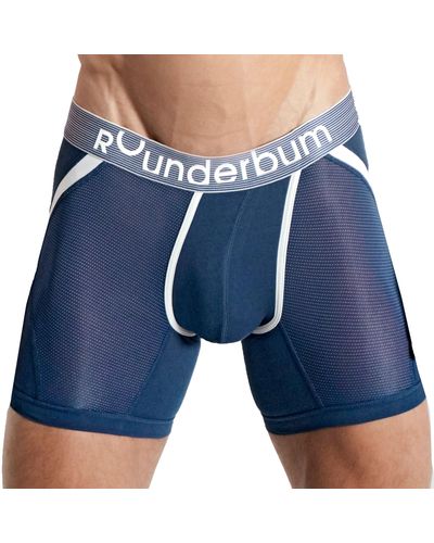 Rounderbum Boxer Long Anatomic Coton Bleu
