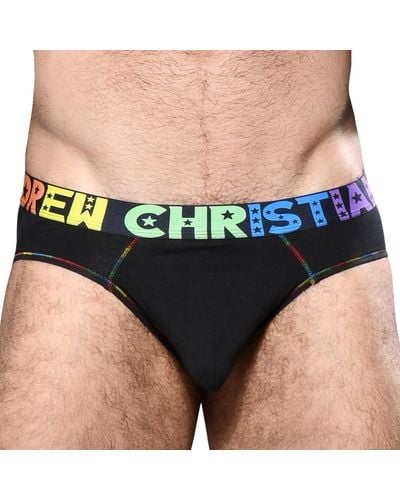Andrew Christian Slip Almost Naked Coton Pride - Noir