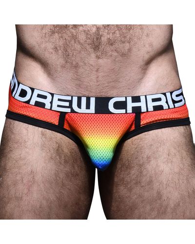 Andrew Christian Slip Almost Naked Pride Mesh Arc-En-Ciel - Multicolore