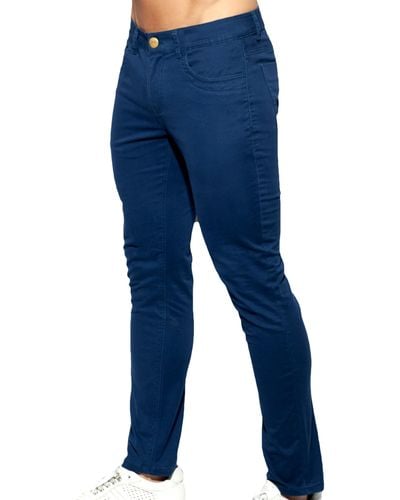 ES COLLECTION Pantalon Slim Fit Bleu