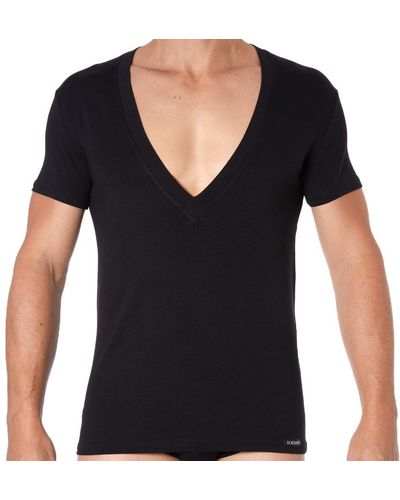 Doreanse T-Shirt Essential Col V Super Low - Noir