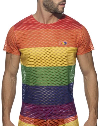 Addicted T-Shirt Rainbow Mesh Arc-en-Ciel - Vert