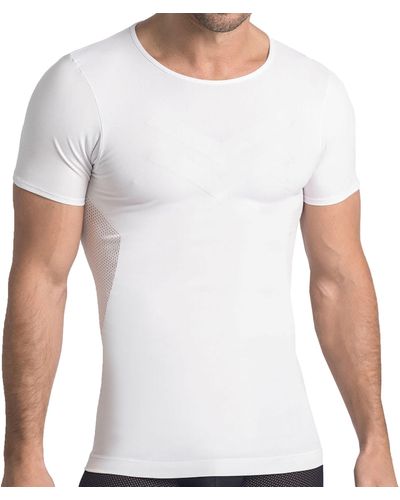 Leo T-shirt Microfibre Compression Modérée - Blanc