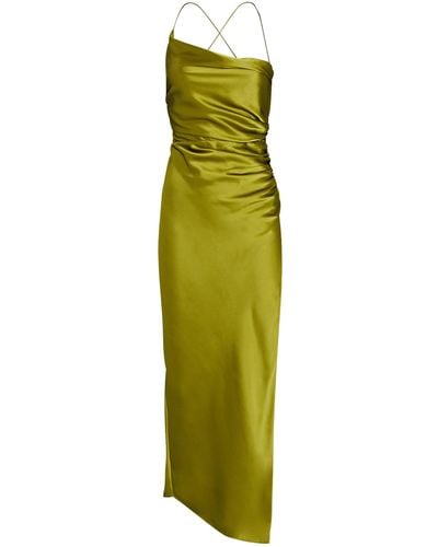 Silk velvet maxi dress in gold - The Sei