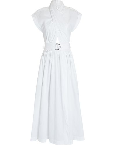 10 Crosby Derek Lam Celeste Midi Wrap Dress - White